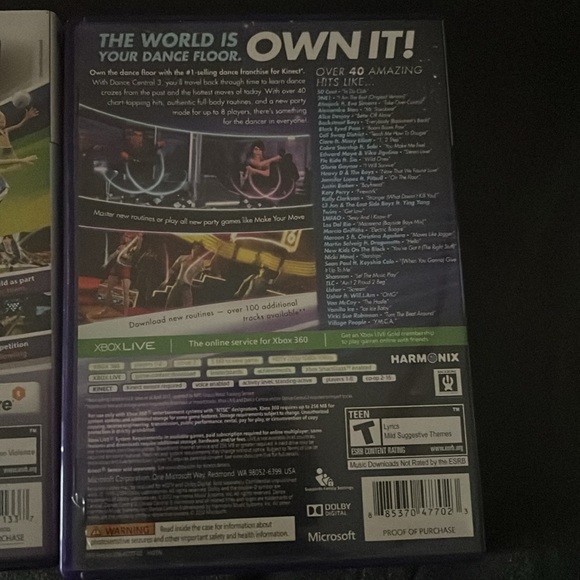 Xbox 360 Kinect Dance Central 3 and Kinect Sports Game (2) - Picture 3 of 6